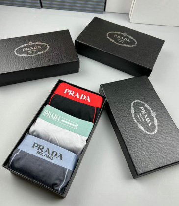 PRADA Underwears for Men Soft skin-friendly light and breathable (3PCS) #A37468